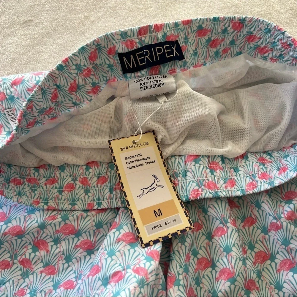 NWT Meripex Flamingos Swim Trunks - Picture 5 of 5